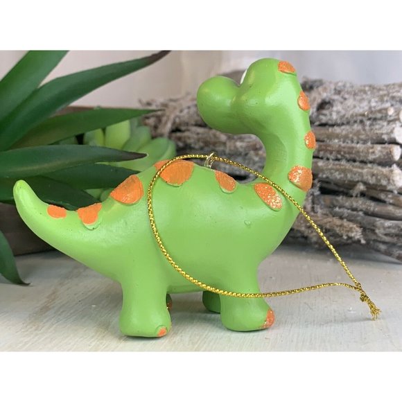Green Dinosaur Christmas Tree Ornament Resin Ornament Kids Ornament O4 - Picture 4 of 6